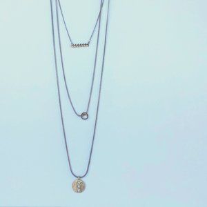 Trendy Multi Layered Gold Toned Necklace